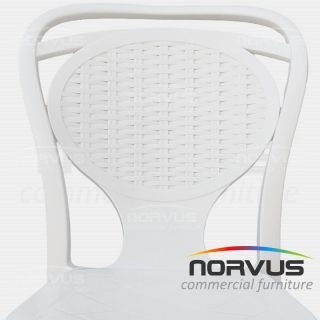  Silla de plástico Pisa sin brazos blanco