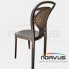  Silla de plástico Pisa sin brazos chocolate