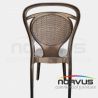  Silla de plástico Pisa sin brazos chocolate