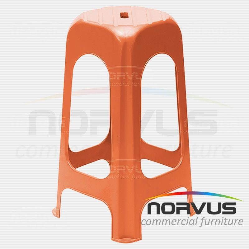 Banco alto de plástico Jumbo naranja