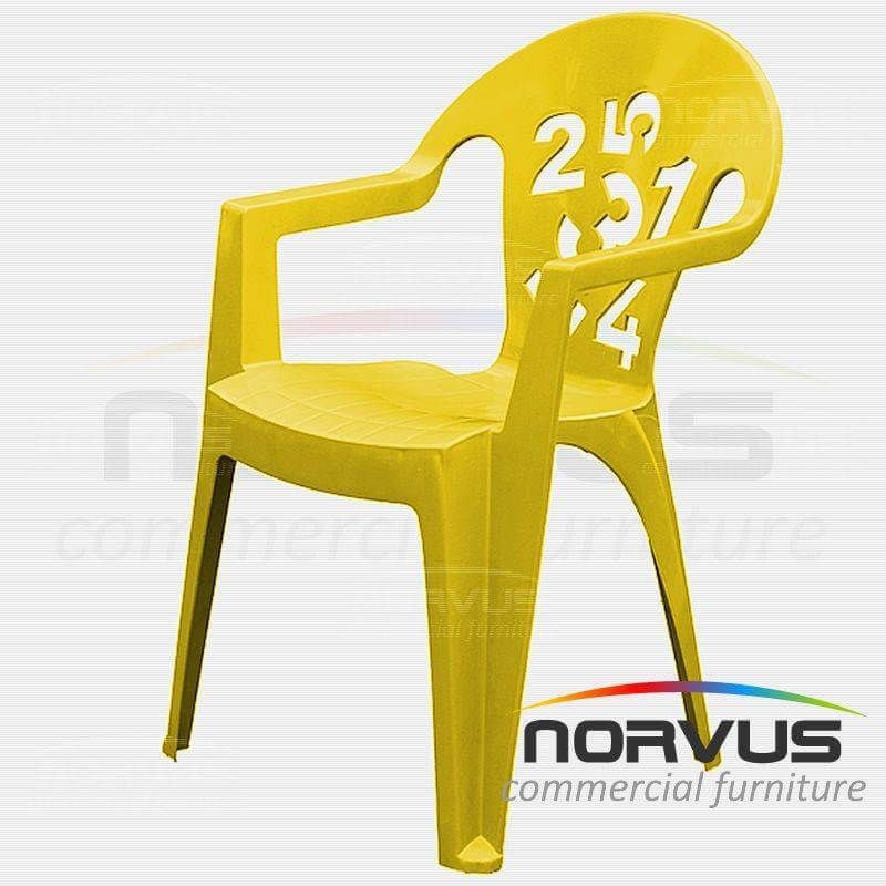 Silla infantil de plástico Numeros amarillo