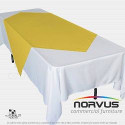 Cubremantel 150x150cm tela Tafetan amarillo mango