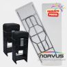 Pack - 2 tablones rectangular plastico inflado y 20 sillas plegables plastico negro