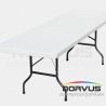  Pack - 10 tablones rectangular plastico inflado y 100 sillas plegables esmalte negro