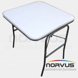 Mesa cuadrada plegable 75x75 fibra de vidrio