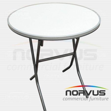 Mesa pastelera redonda plegable 75 fibra de vidrio