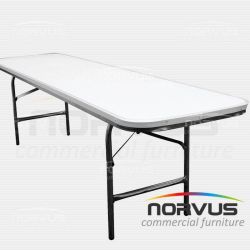 Mesa infantil rectangular plegable 180x50 fibra de vidrio