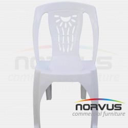 Silla de plástico sin brazos Camila blanco