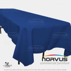 Mantel infantil rectangular 230x100cm tela Tafetan azul marino