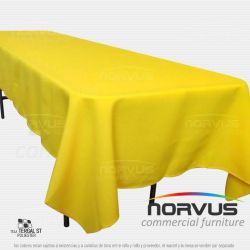 Mantel infantil rectangular 230x100cm tela Tafetan amarillo mango