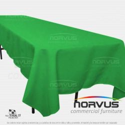 Mantel infantil rectangular 230x100cm tela Tafetan verde bandera