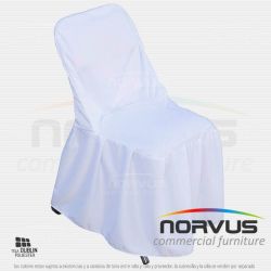 Funda para silla plegable tela Dublin blanco