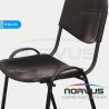 Pack - 10 x Silla de visita ISO de plástico negro