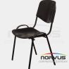  Pack - 10 x Silla de visita ISO de plástico negro