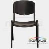  Pack - 10 x Silla de visita ISO de plástico negro