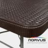 Mesa rectangular plegable 180x75 Ratán plástico chocolate