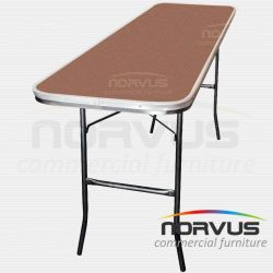 Mesa hotelera rectangular plegable 150x50 fibracel