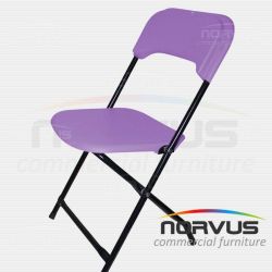 Silla infantil plegable de plastico lila