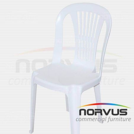 Silla de plastico sin brazos Venecia blanco Silla de plastico sin brazos Venecia blanco