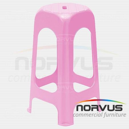 Banco alto de plastico Jumbo rosa claro Banco alto de plastico Jumbo rosa claro