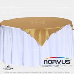 Cubremantel 150x150cm tela Satin color oro viejo
