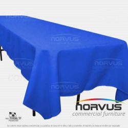 Mantel infantil rectangular 230x100cm tela Tafetan azul rey