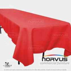 Mantel infantil rectangular 230x100cm tela Tafetan rojo