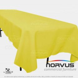 Mantel infantil rectangular 230x100cm tela Tafetan amarillo canario