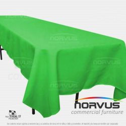 Mantel infantil rectangular 230x100cm tela Tafetan verde limon