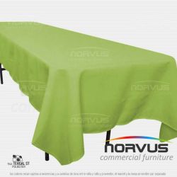 Mantel infantil rectangular 230x100cm tela Tafetan verde manza