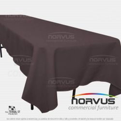 Mantel infantil rectangular 230x100cm tela Tafetan chocolate