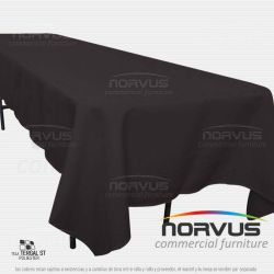 Mantel infantil rectangular 230x100cm tela Tafetan negro