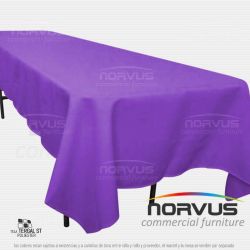 Mantel infantil rectangular 230x100cm tela Tafetan morado