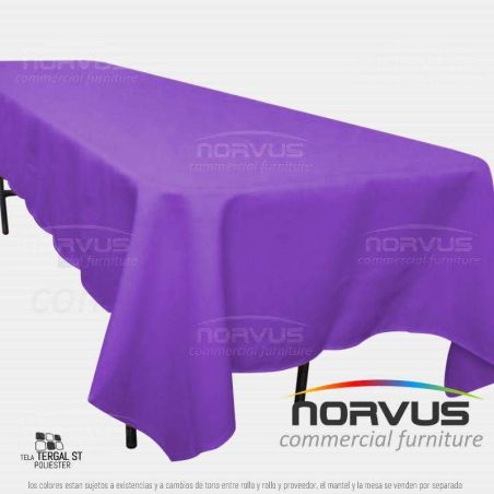 Mantel infantil rectangular 230x100cm tela Tafetan morado Mantel infantil rectangular 230x100cm tela Tafetan morado