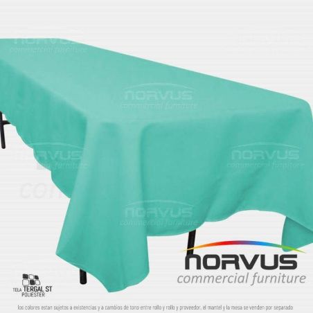 Mantel infantil rectangular 230x100cm tela Tafetan menta Mantel infantil rectangular 230x100cm tela Tafetan menta