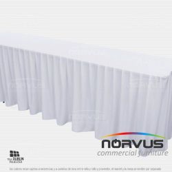 Bambalina hotelera rectangular Completa 240x50cm tela Dublin blanco
