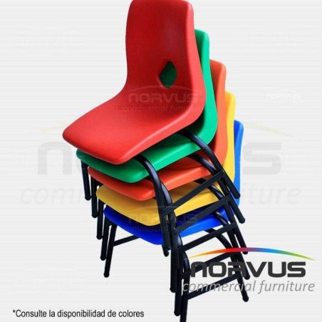  Butaca escolar infantil de concha de plastico