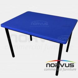 Mesa escolar infantil rectangular 80x60cm cubierta de plastico