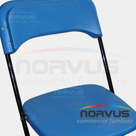 Silla plegable de plastico azul reforzada