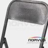  Silla plegable de lamina en esmalte gris martillado