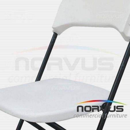 Silla plegable de plastico blanco reforzada