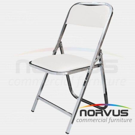  Silla plegable acojinada cromada vinil color