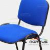  Silla de visita ISO acojinada tapiz tela azul