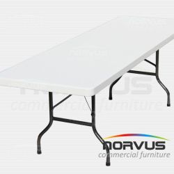 Mesa rectangular plegable 240x75  plastico inflado