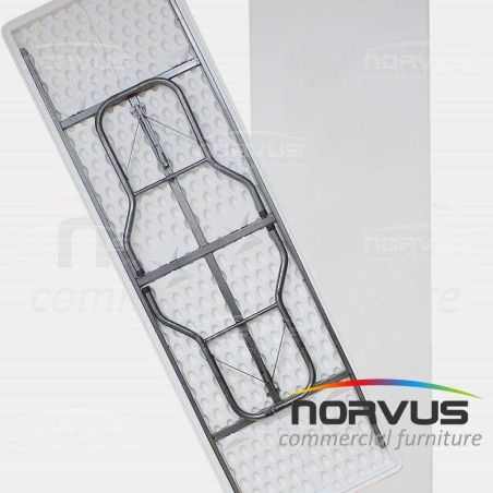  Mesa rectangular plegable 240x75  plastico inflado