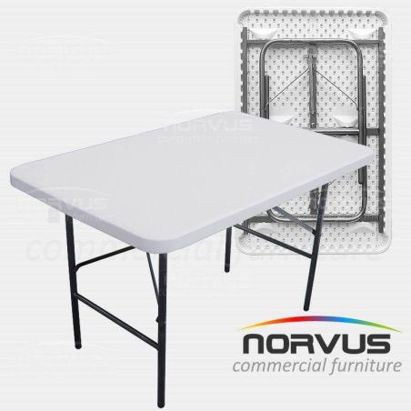 Mesa rectangular plegable 120x75 plastico inflado