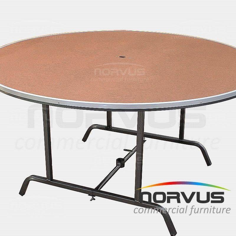 Mesa redonda plegable 150 fibracel para sombrilla