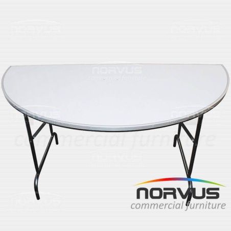  Mesa media luna plegable 150x75 fibra de vidrio