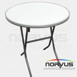 Mesa pastelera redonda plegable 75 fibra de vidrio