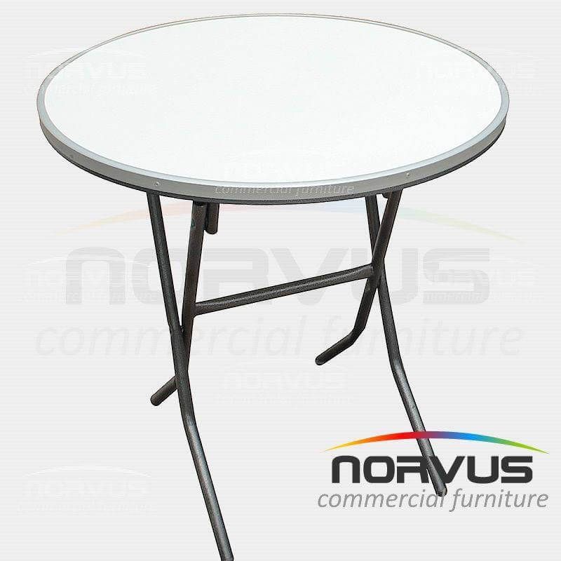 Mesa pastelera redonda plegable 75 fibra de vidrio